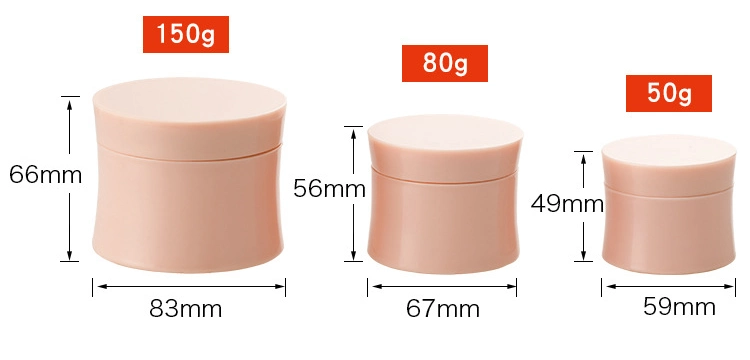 50g 80g 150g PP Plastic Body Cream Jar Hair Cream Container for Beauty