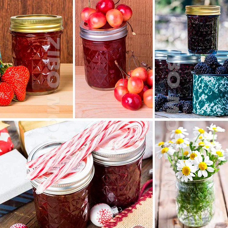 Wholesale 8 Oz Mason Jars Canning Jars Jelly Jars with Regular Lids and Bands