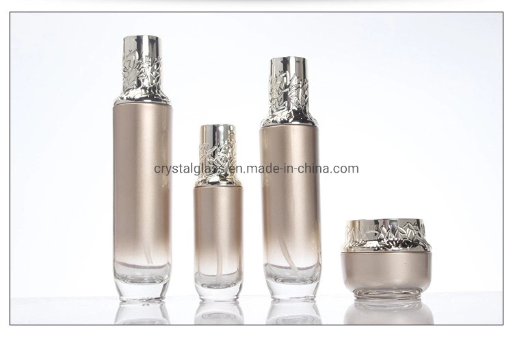 China Wholesale Luxury Glass Cosmetic Jars with Lid
