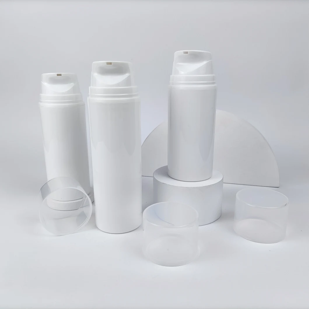 Eco Friendly 15ml 30ml 50ml PP Plastic Cosmetic Packaging Container Serum Lotion Airless Pump Bottle