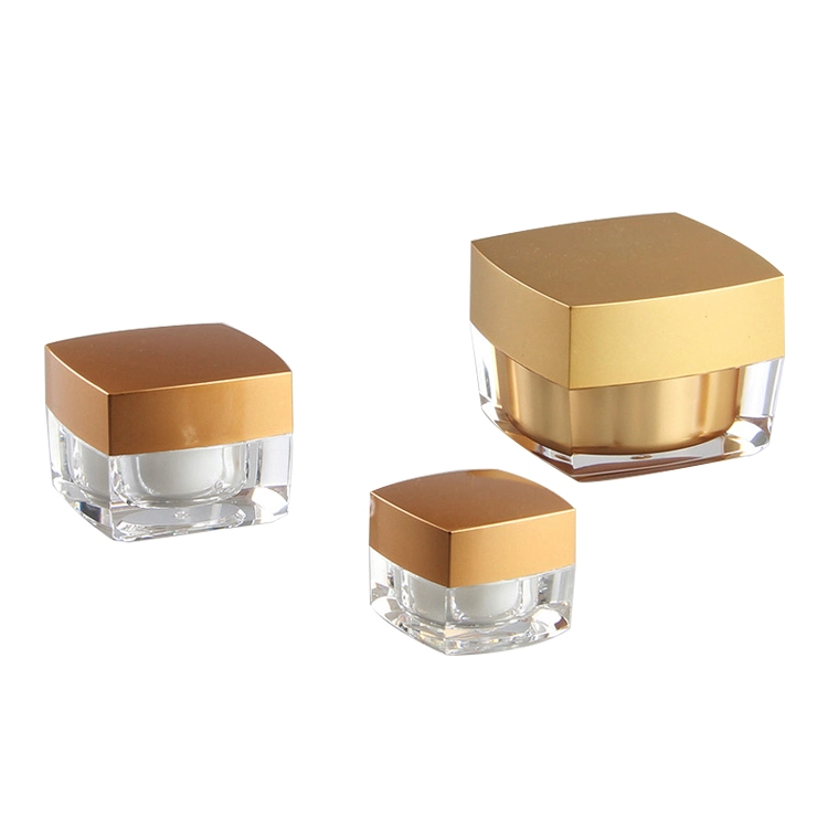 Face Gel Jar Packaging 5g 10g 15g 30g Gold Face Cream Acrylic Plastic Jar