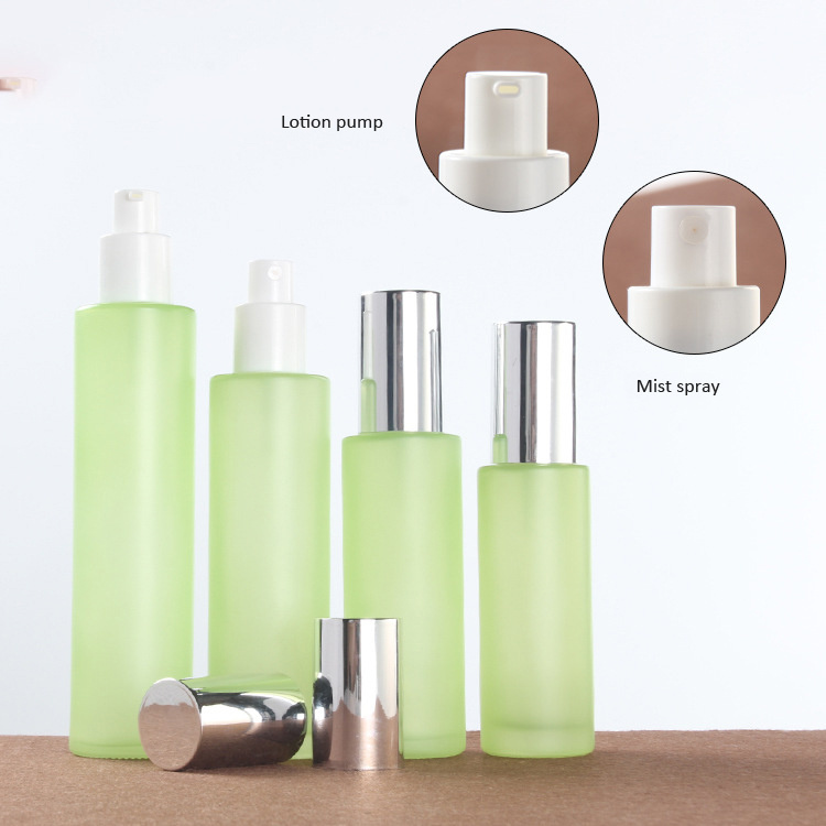 Wholesale Frosted Glass Cosmetics Cream Glass Bottles and Jars