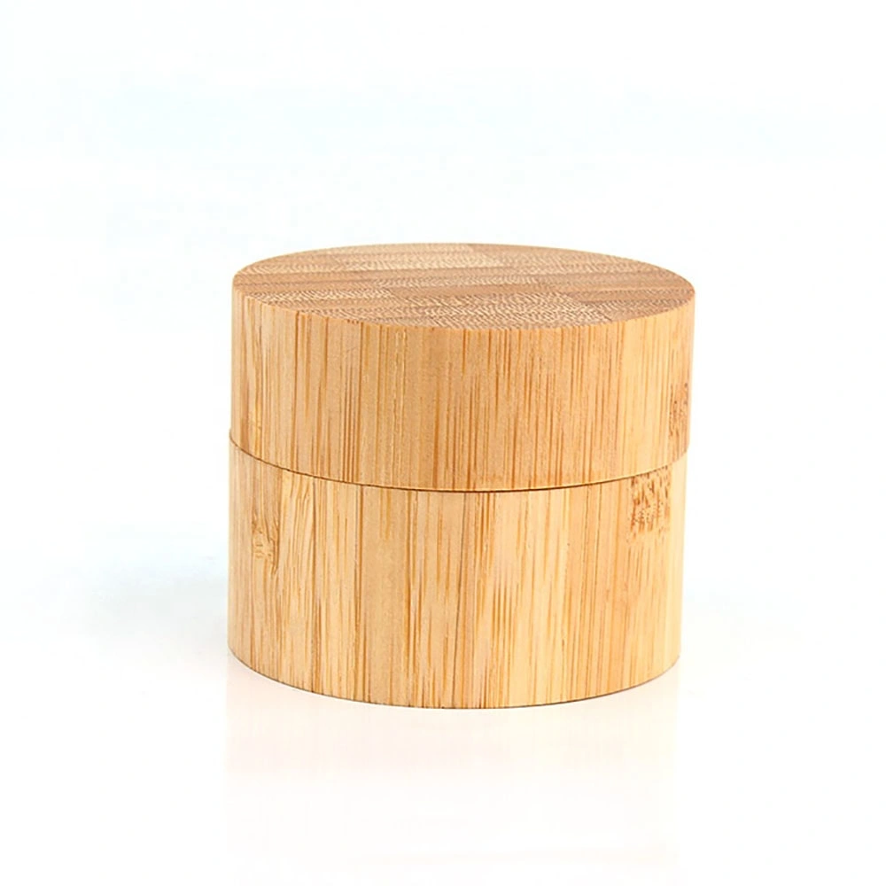 30g Round Wooden Plastic Cream Jar Bamboo Skincare Cream Glass Jar