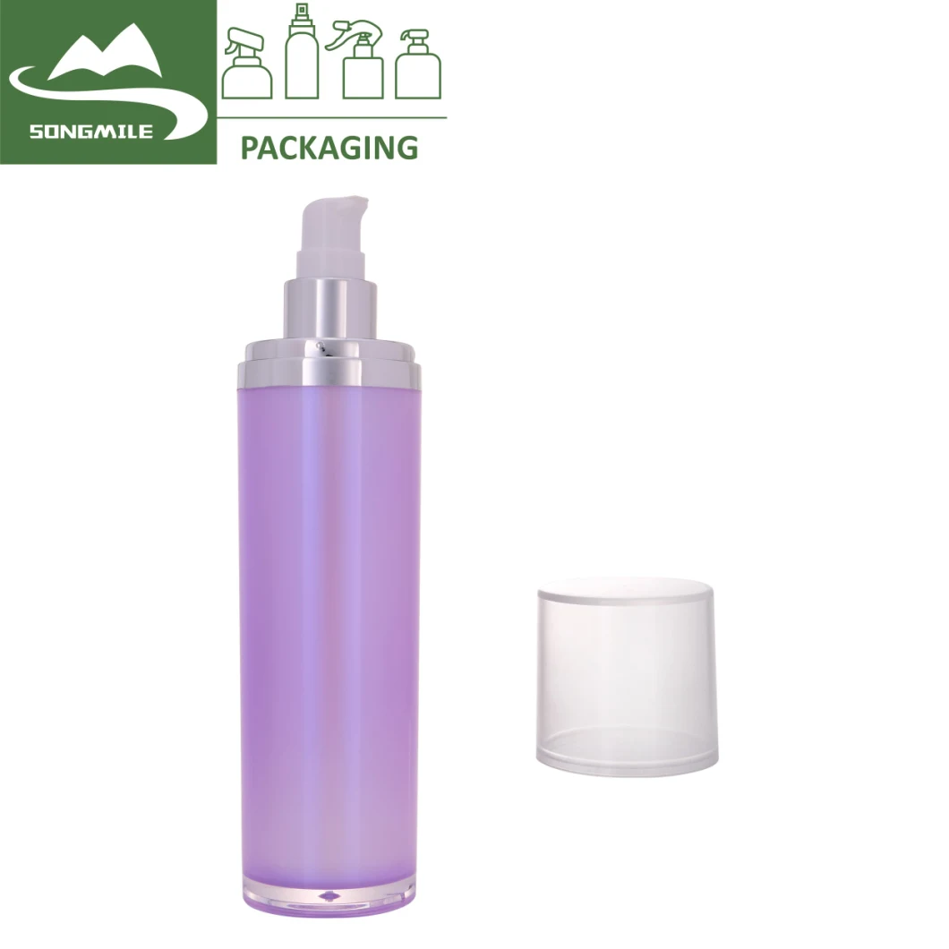 Spray Pump Airless Bottle Shinny Silver Airless Pump Bottle