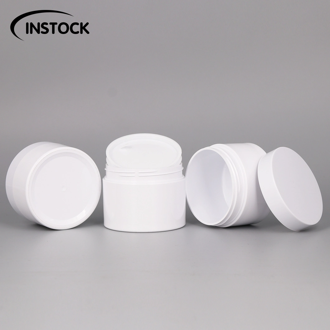 China Manufacturer 50ml Cosmetic Packaging Bottles Pet Plastic Cream Jar Mask Can Cream Bottle