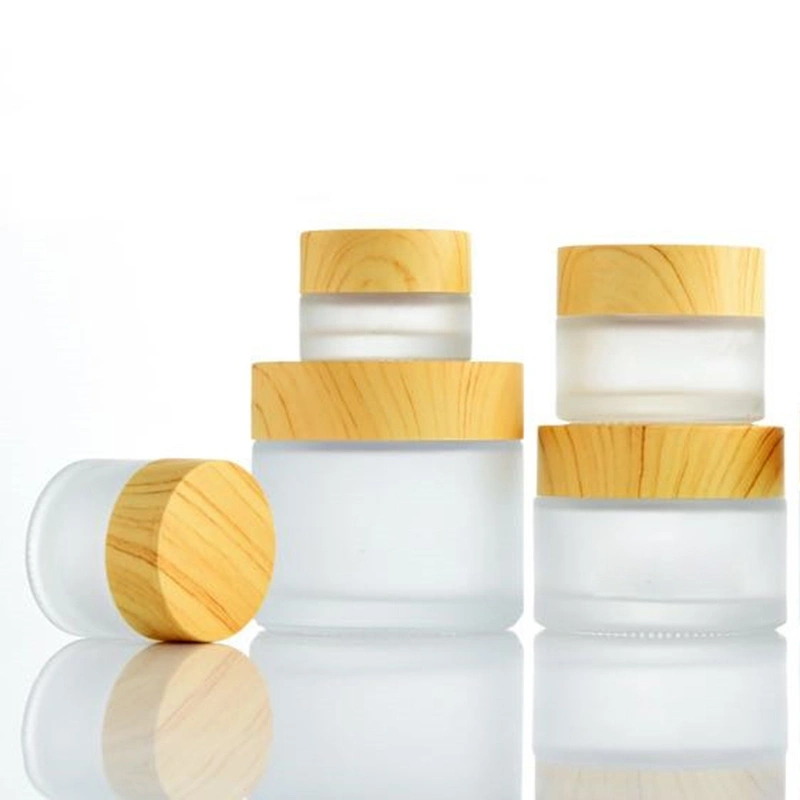 Empty Clear 5g10g20g30g50g100g Wide Mouth Glass Cosmetic Packaging Skin Care Container Jars with Golden Cap