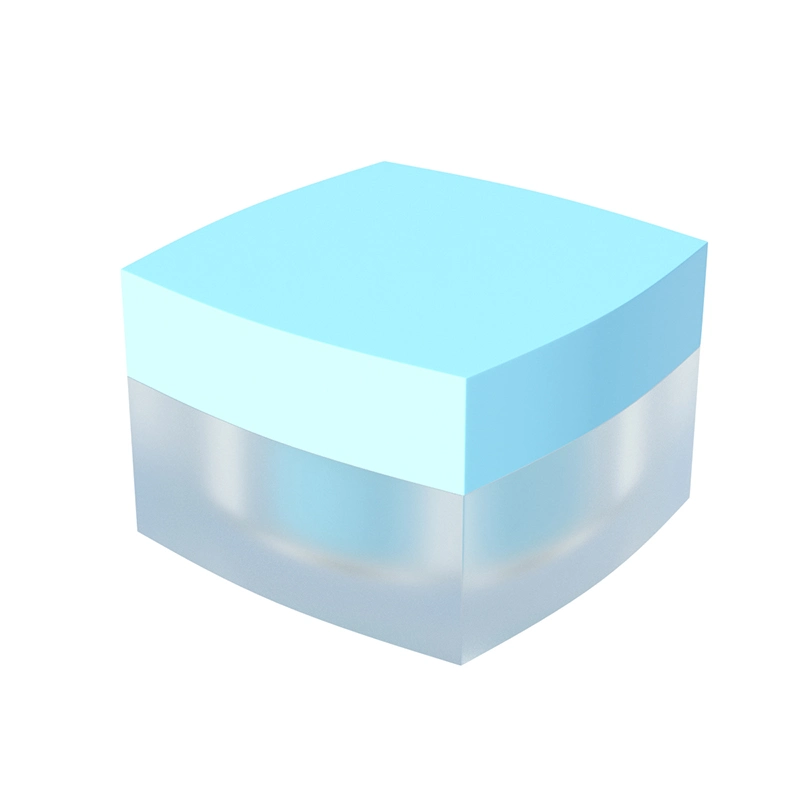 30g 50g Square Acrylic Cream Jar, Plastic Cosmetic Jar Packaging with White Cover Wholesale