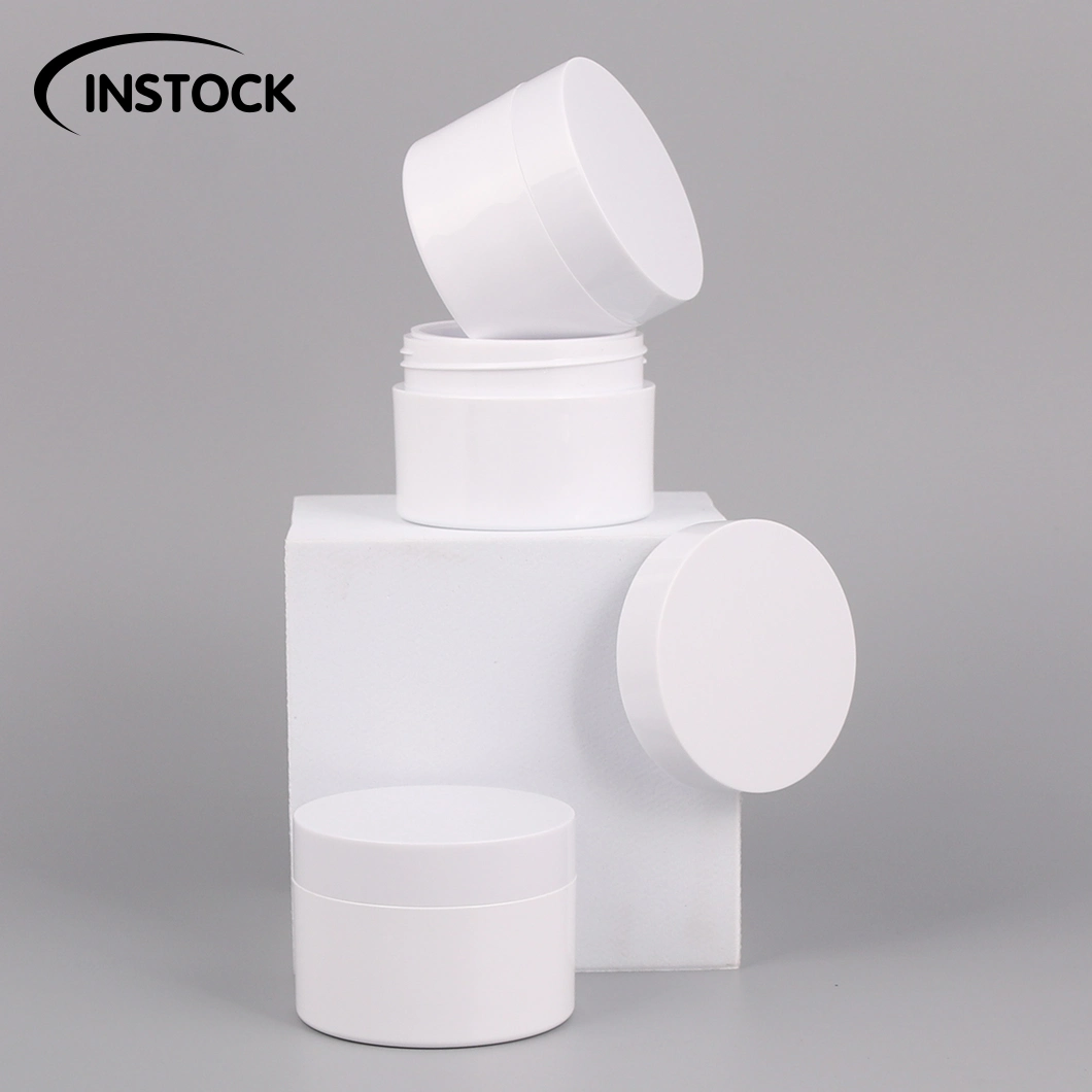 China Manufacturer 50ml Cosmetic Packaging Bottles Pet Plastic Cream Jar Mask Can Cream Bottle