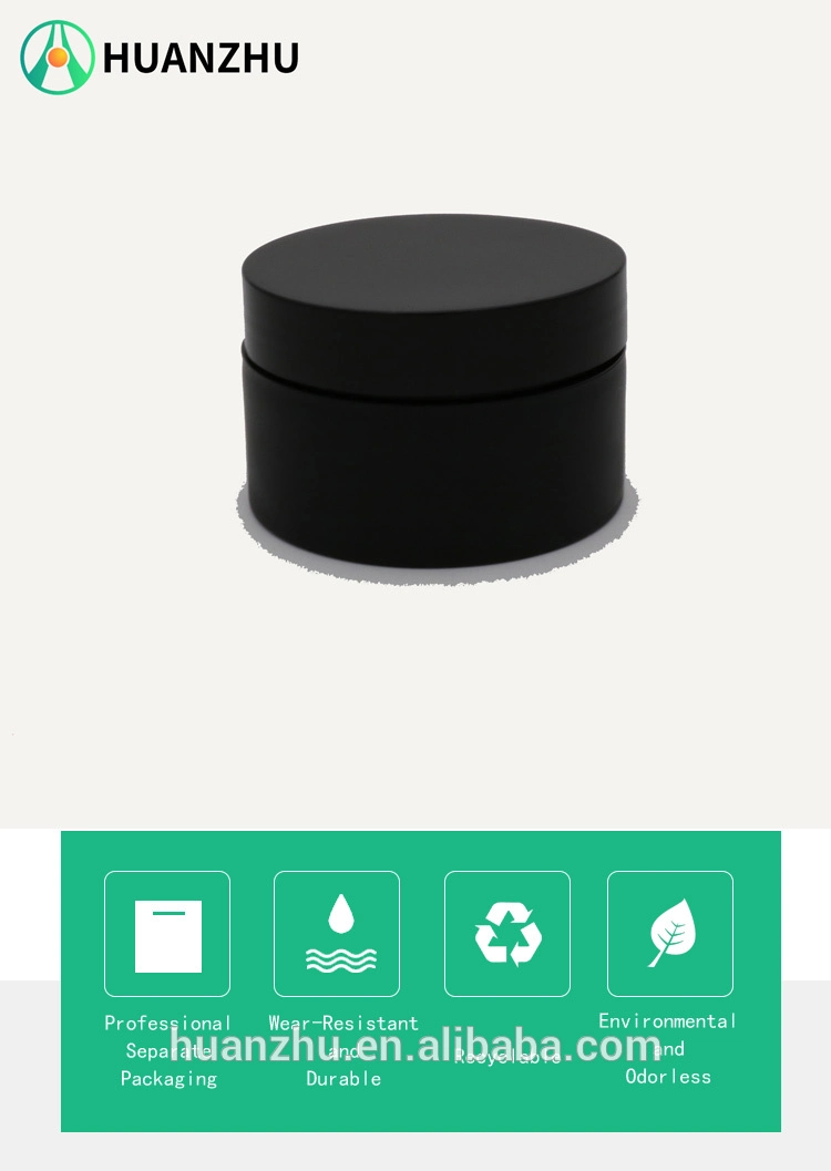 100ml 4oz Black Pet Cosmetic Cream Jar