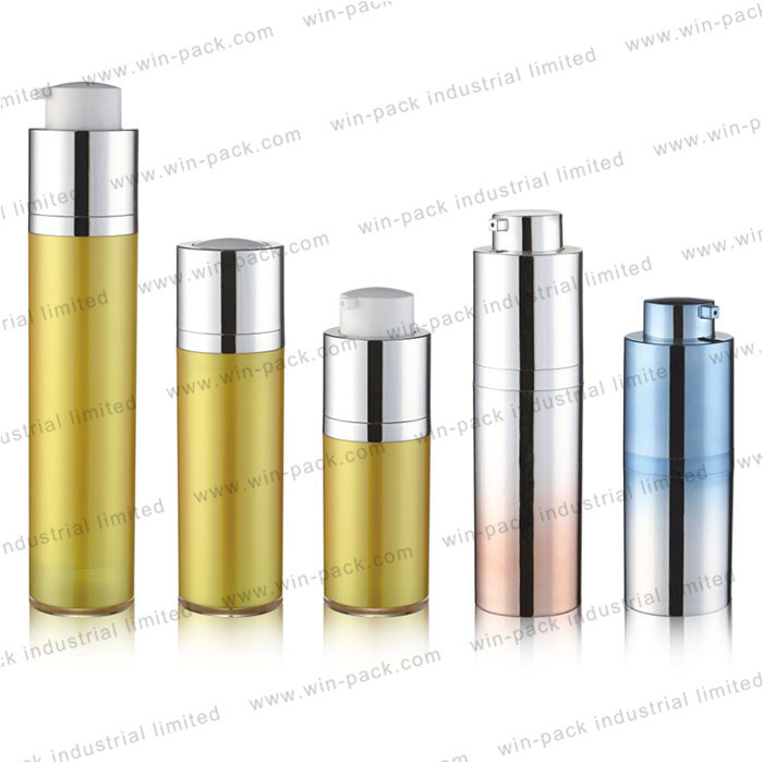 Painting Yellow Color Plastic Acrylic Airless 15ml 30ml Lotion Bottle Packaging Cosmetics