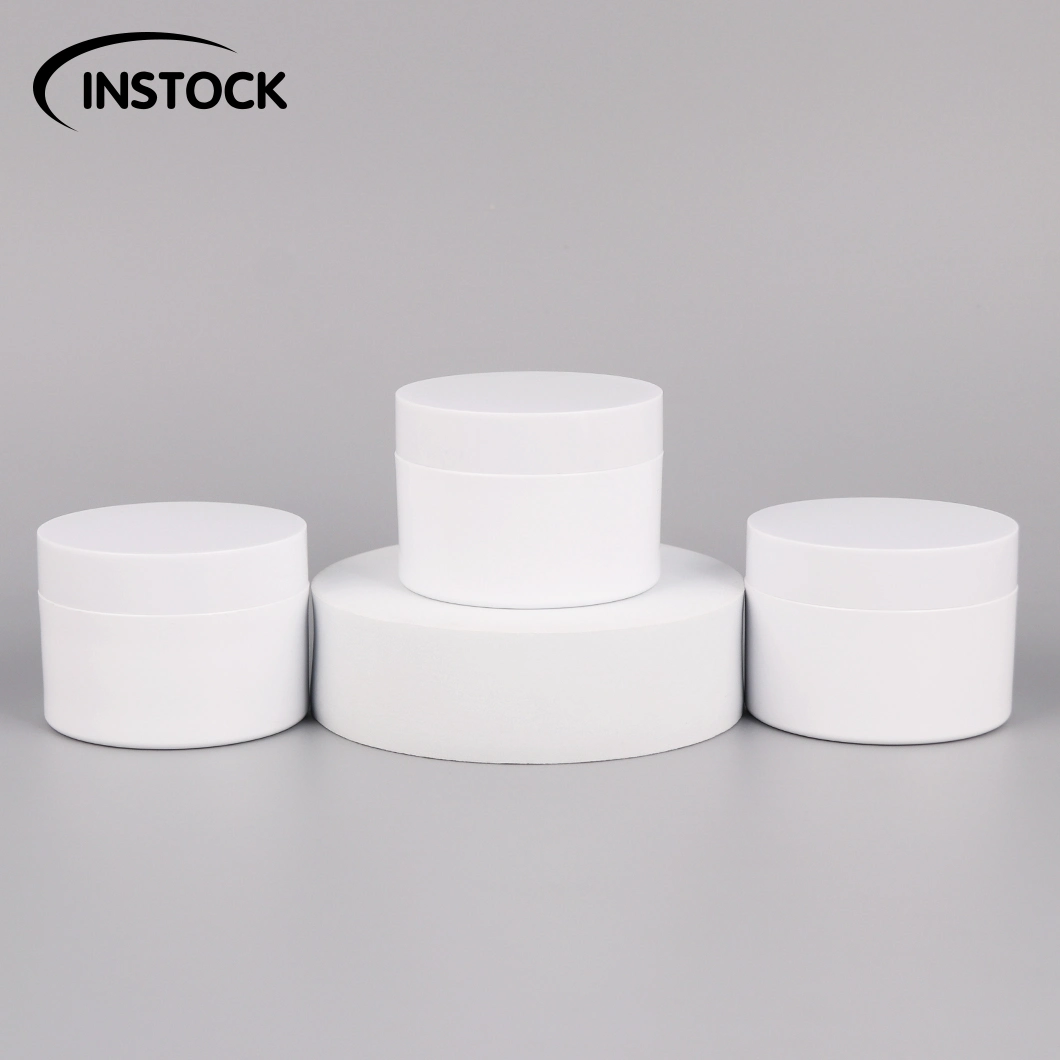 China Manufacturer 50ml Cosmetic Packaging Bottles Pet Plastic Cream Jar Mask Can Cream Bottle