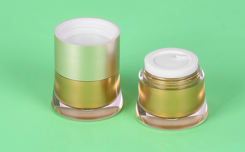 Popular Unique 10g*2 Latest Design Luxury Two Empty Gold Plastic Cream Jar for Day Cream Night Cream