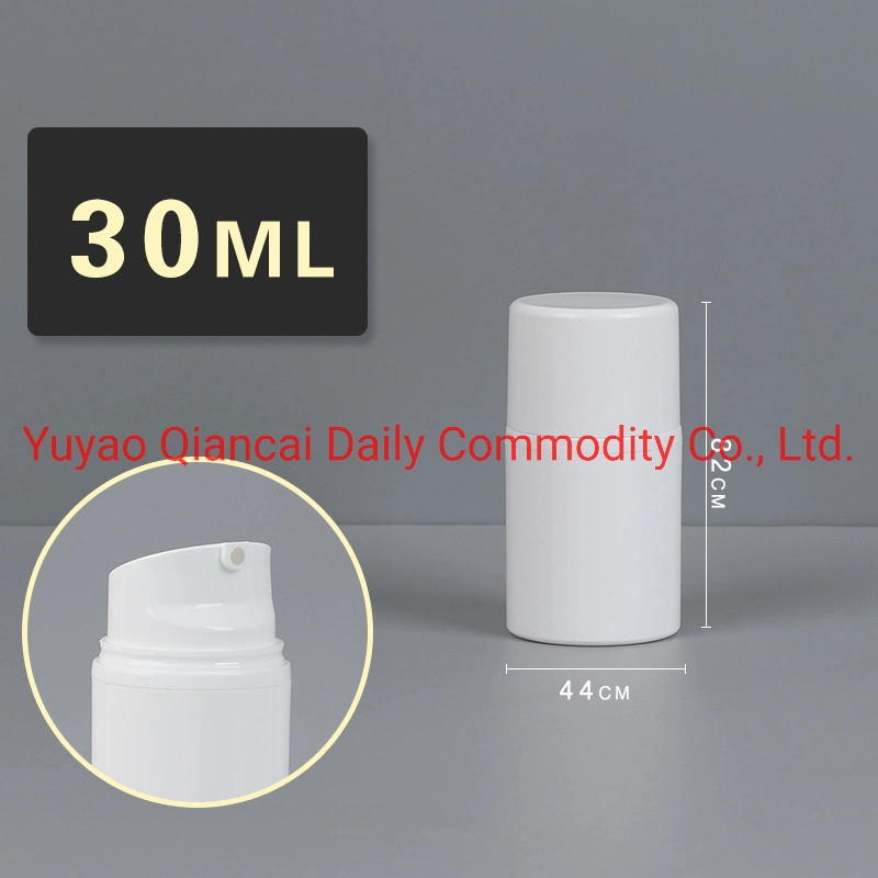 30 50 80 100 120 150ml Transparent Press Pump Airless Bottle PP Material Lotion Airless Bottle