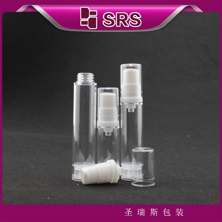 Refillable 5ml 10ml 12ml 15ml White Plastic Round Airless Spray Bottle with Fine Mist Sprayer Pump