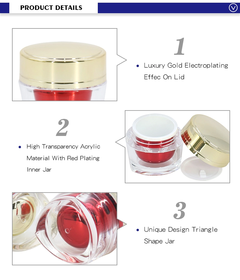 Luxury Acrylic Cosmetic Jar PMMA Empty Jars for Cream 15g