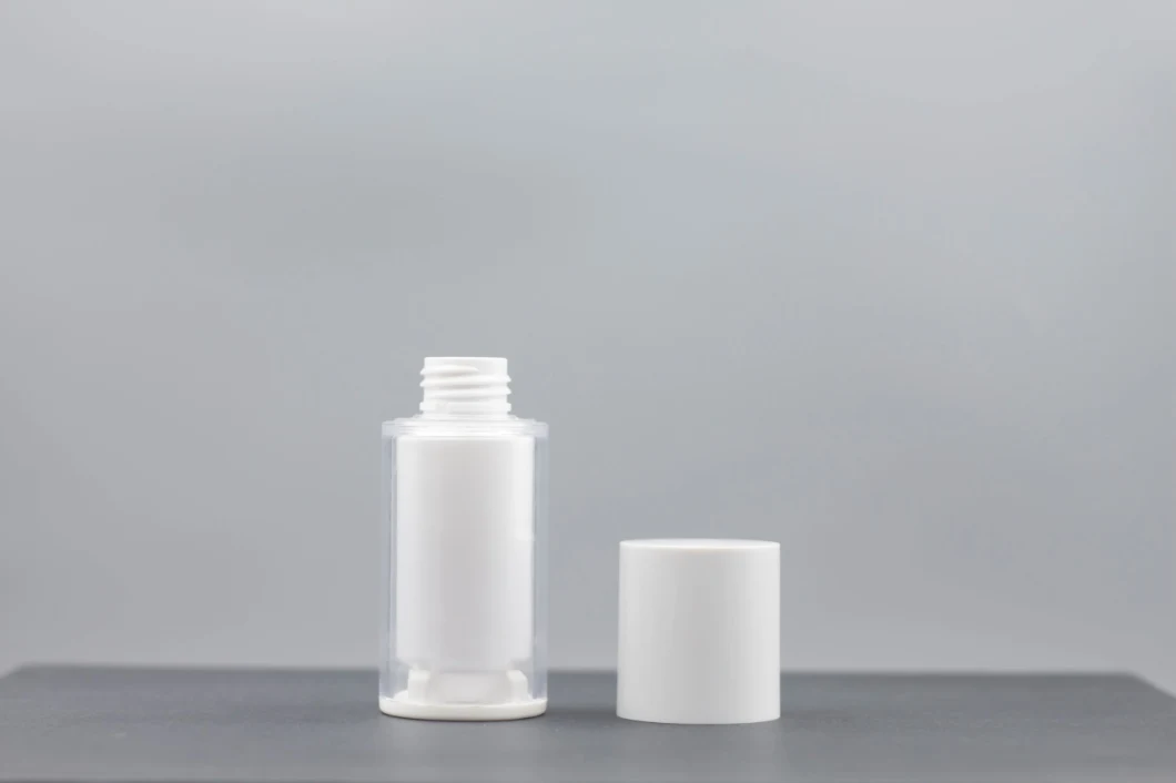 50ml Airless Pump Plastic Cosmetic Packaging Double Wall Lotion Packaging.