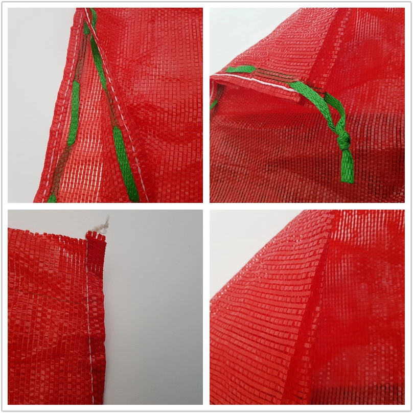 10kg to 50kg PP Leno Mesh Bag Plastic Woven Net Bag for Onions Vegetables Packing