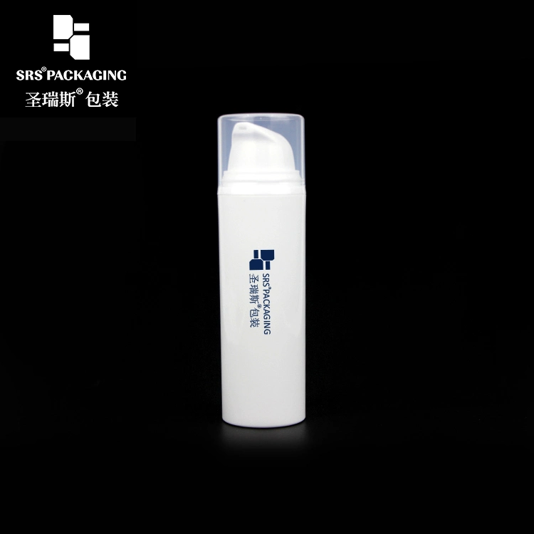 Customize empty plastic cosmetic set 50ml 15ml 30ml airless pump bottle with printing logo