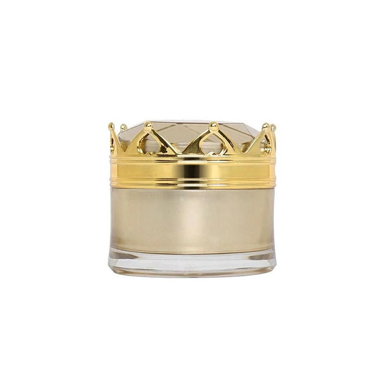 Face Cream Jar Acrylic Plastic Jar Plastic Crown Shape Acrylic Cosmetic Jar