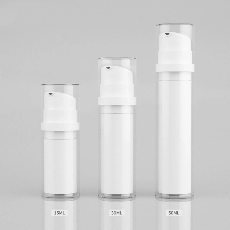 Lotion Bottle Silver Airless Pump Plastic Cosmetic Airless Pump Bottle