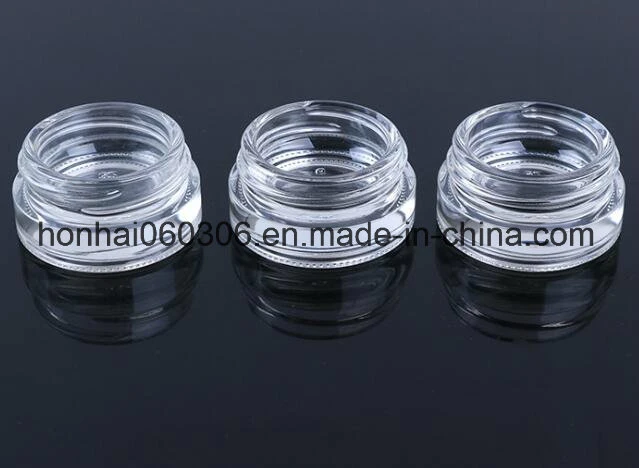 Frosted/Clear Glass Face Cream Jar