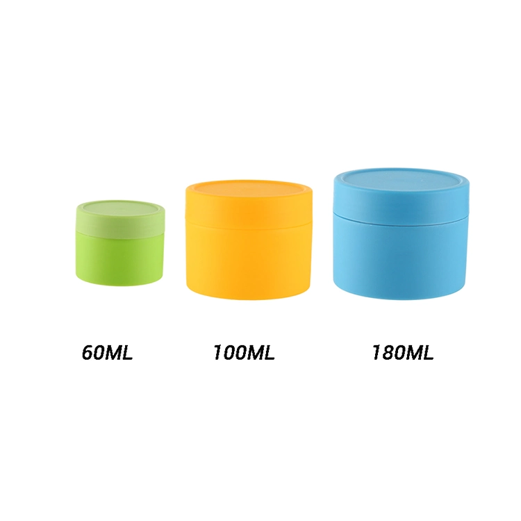 Round Face Cream Jar 60ml 100ml 180ml PP Plastic Cosmetic Containers Jar