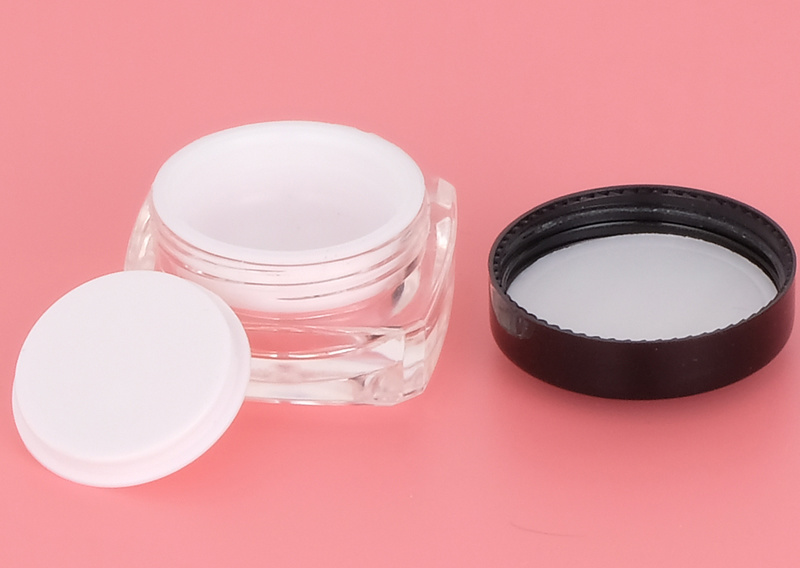 5g Mini Tranpsarent Clear Plastic Cream Glitter Jar for Beauty