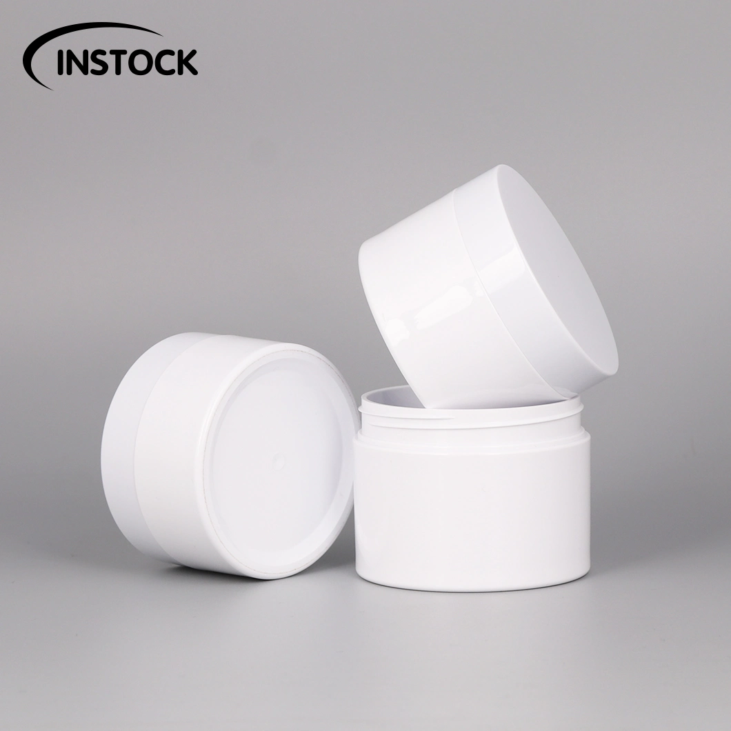 China Manufacturer 50ml Cosmetic Packaging Bottles Pet Plastic Cream Jar Mask Can Cream Bottle