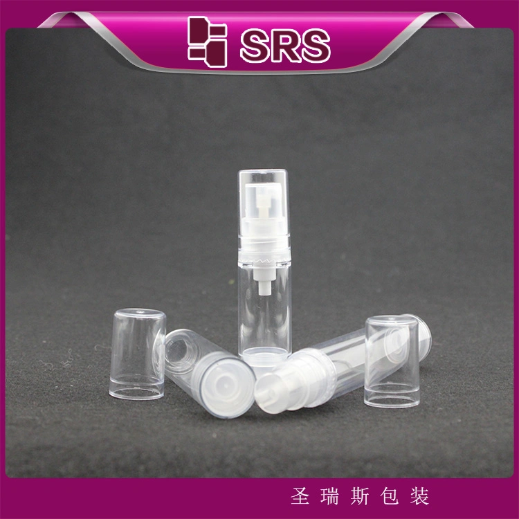 Refillable 5ml 10ml 12ml 15ml White Plastic Round Airless Spray Bottle with Fine Mist Sprayer Pump