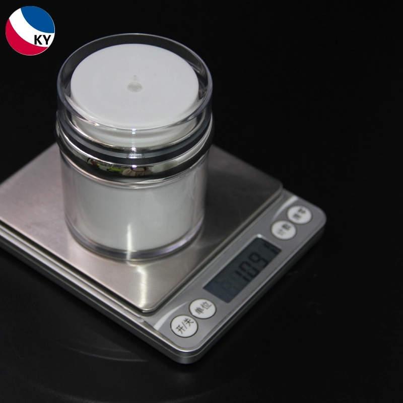 Small White Plastic Bb Cc Foundation Cream Airless Cosmetic Jar Container
