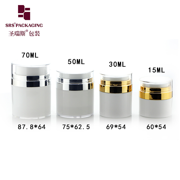 Luxury Acrylic Custom Airless Cosmetic Jars 15ml 30ml 50ml 100ml