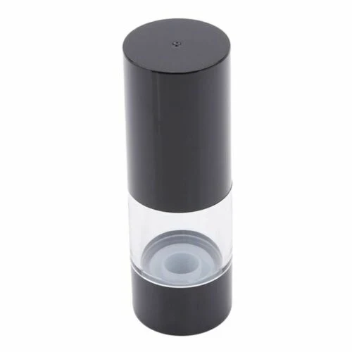 Black Plastic Clear Airless Pump Bottle for Cosmetic Packaging