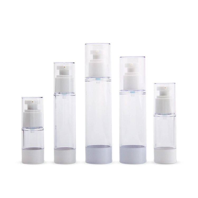 Clear Airless Bottle Transparent Airless Lotion Bottle Travel Plastic Cap