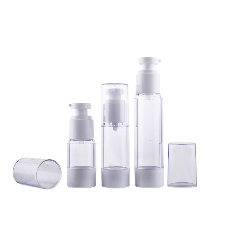 15ml 30ml 50ml as Clear Refillable Cosmetic Airless Pump Bottle
