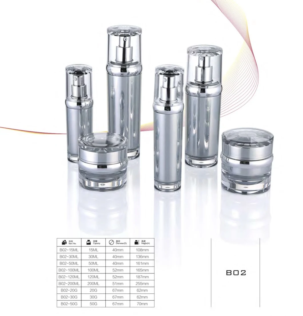 Acrylic Airless Pump Skincare Cosmetic Bottles Have Stock