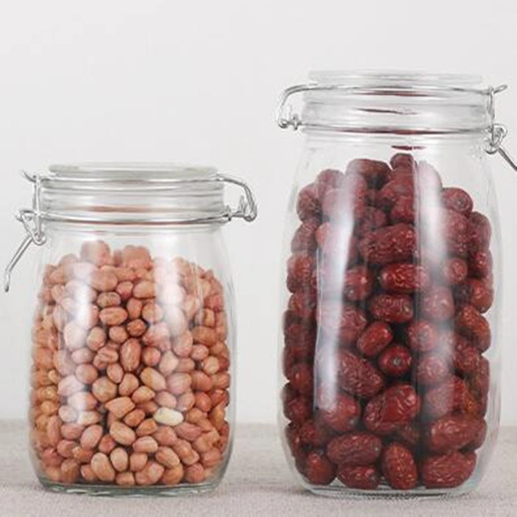 Eco Friendly Wholesale 1000ml Food Storage Glass Jars with Lids