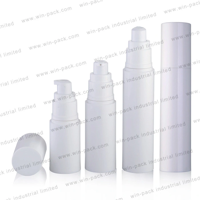 Empty PP Airless Lotion Bottle New Design Luxury White Lotion Bottles 15ml 20ml 30ml 50ml