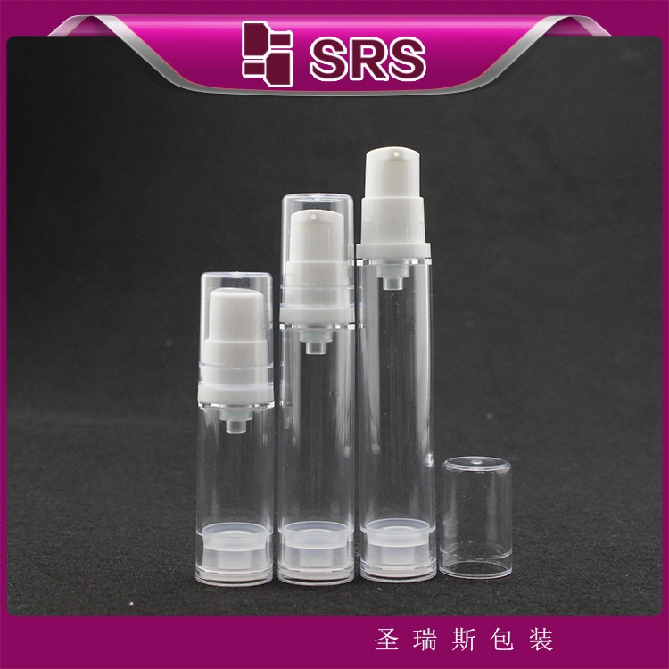 Refillable 5ml 10ml 12ml 15ml White Plastic Round Airless Spray Bottle with Fine Mist Sprayer Pump