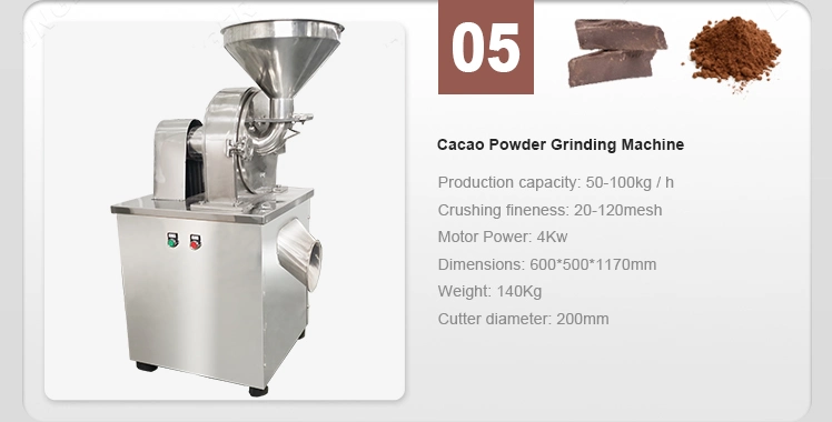 100-300kg/H Cocoa Beans Processing Line Cocoa Butter and Cocoa Powder Production Line