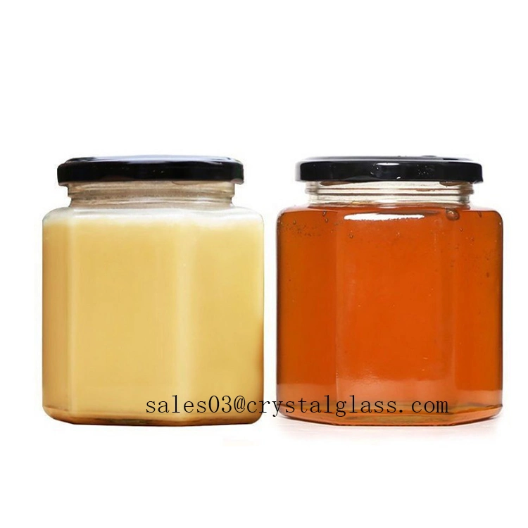 Hexagon Jars/Glass Jars with Gold Lids, Small Mason Jars for Wedding, Party Favors, Shower Favors, Baby Foods, Honey, Canning, Spices, Herbs