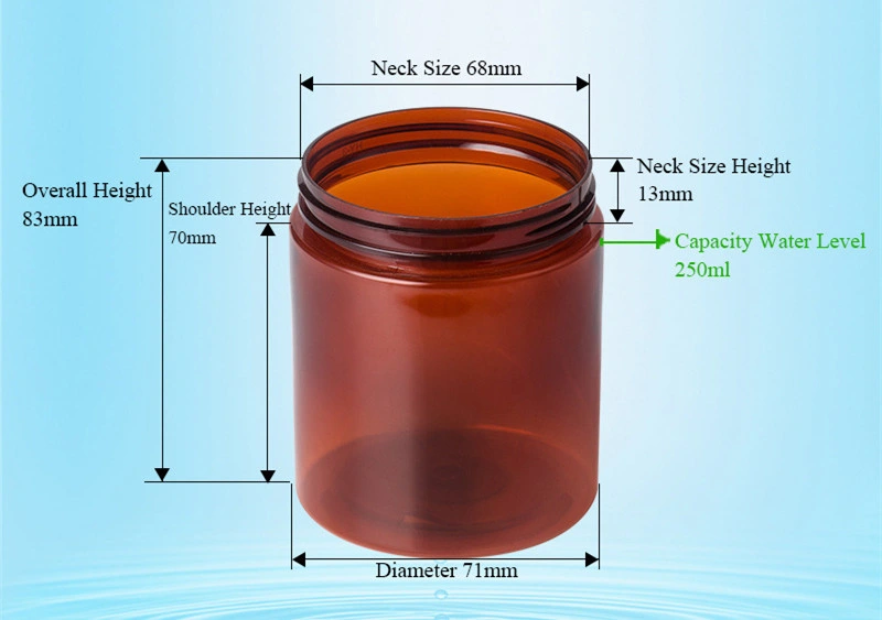 Cosmetic Containers and Packaging Eco Friendly Empty Brown Jars with Screw Top Lids