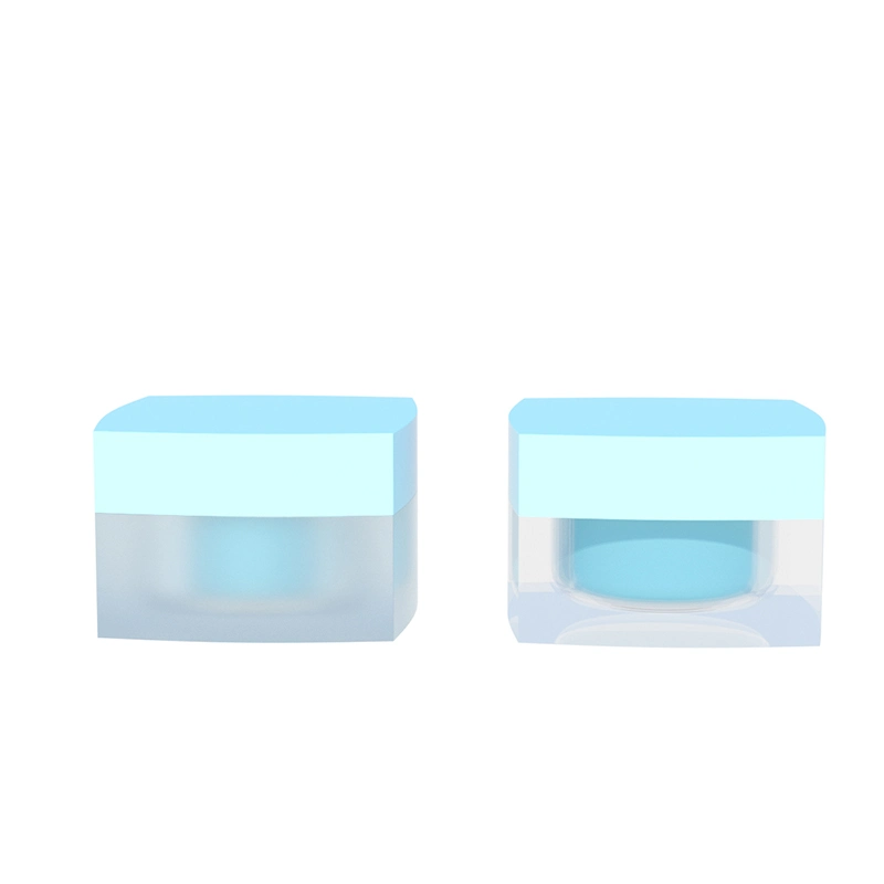 30g 50g Square Acrylic Cream Jar, Plastic Cosmetic Jar Packaging with White Cover Wholesale