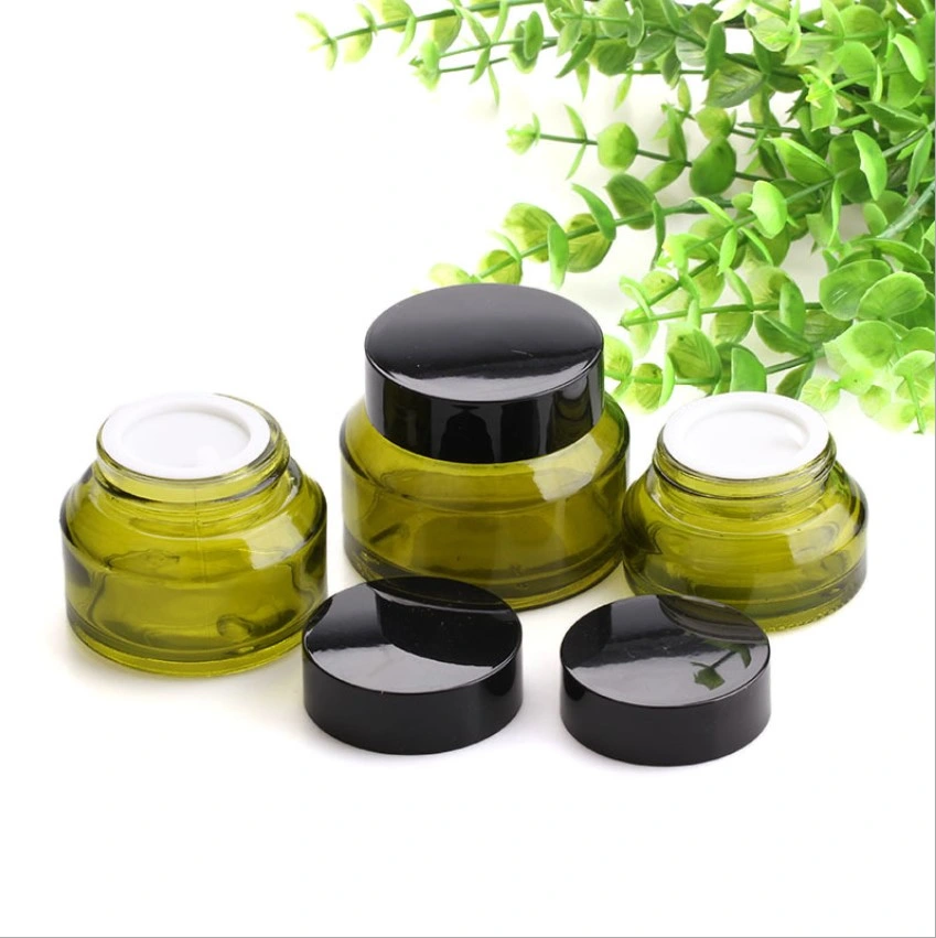 Olive Green 15g 30g 50g Cream Jar Bottle Shoulder Cream Bottle Cosmetic Packaging Container Jar