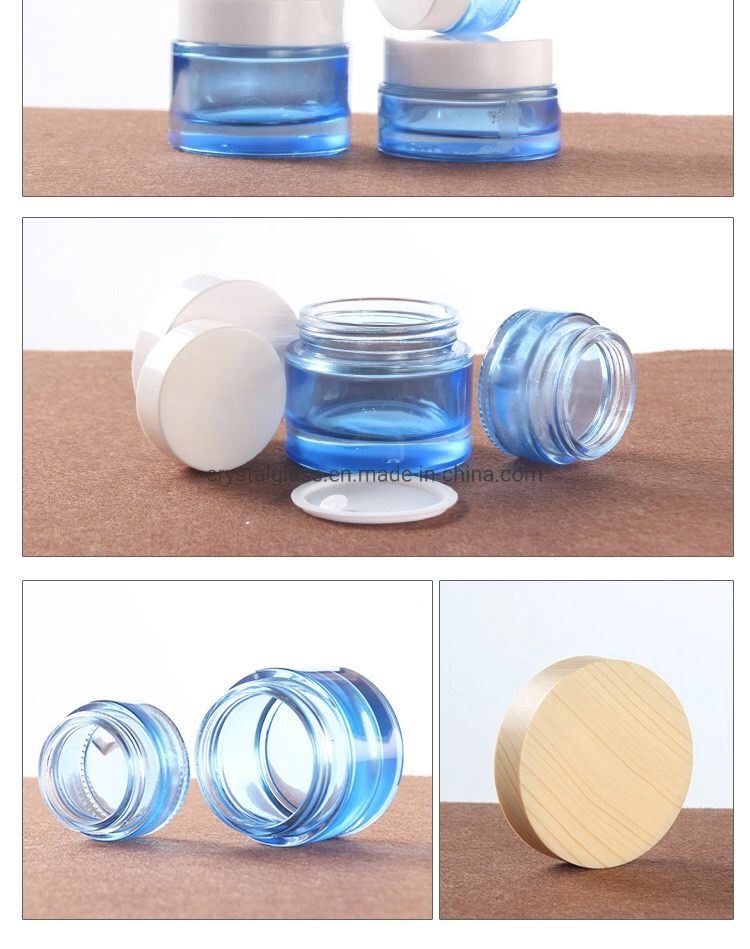 Blue Color 20g 30g 50g Cosmetic Cream Jar for Face Care