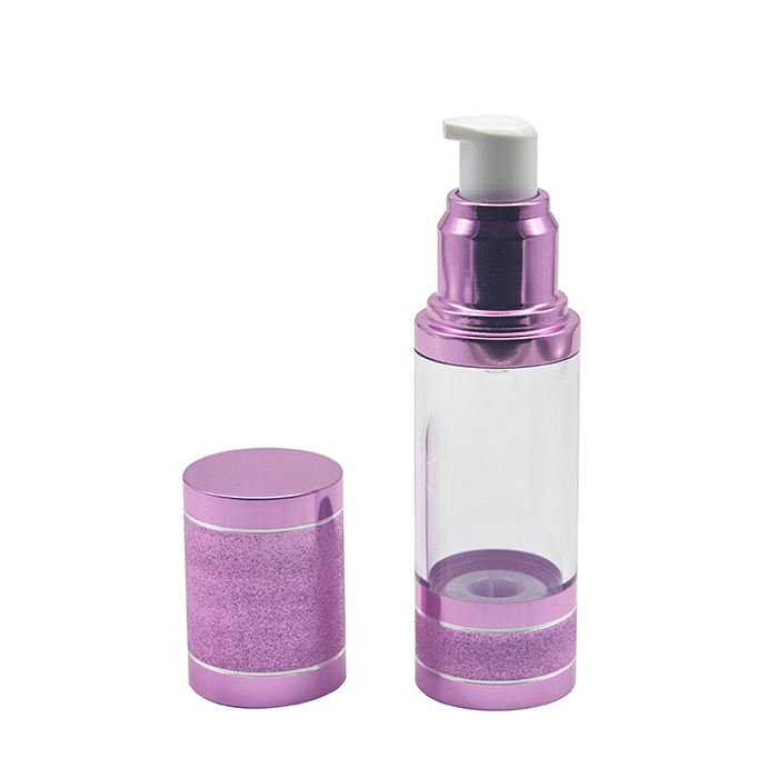 Care Cosmetic Gold Airless Pump Bottle with Silk Printing