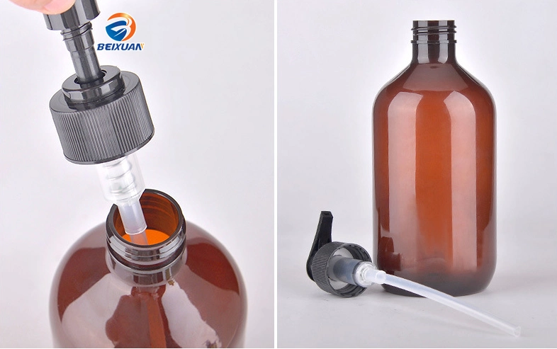 Cosmetic Airless Plastic Pump Lotion Soap Amber Empty Bottles