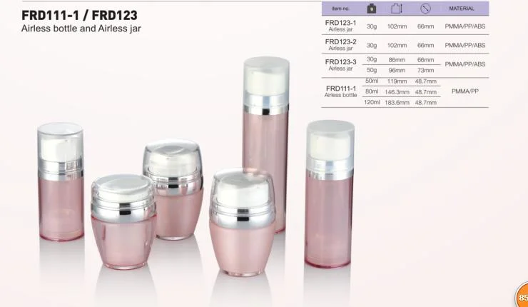 Acrylic Environmentally Friendly Airless Jar High End Cosmetic Jar Cleam Jar with Pump