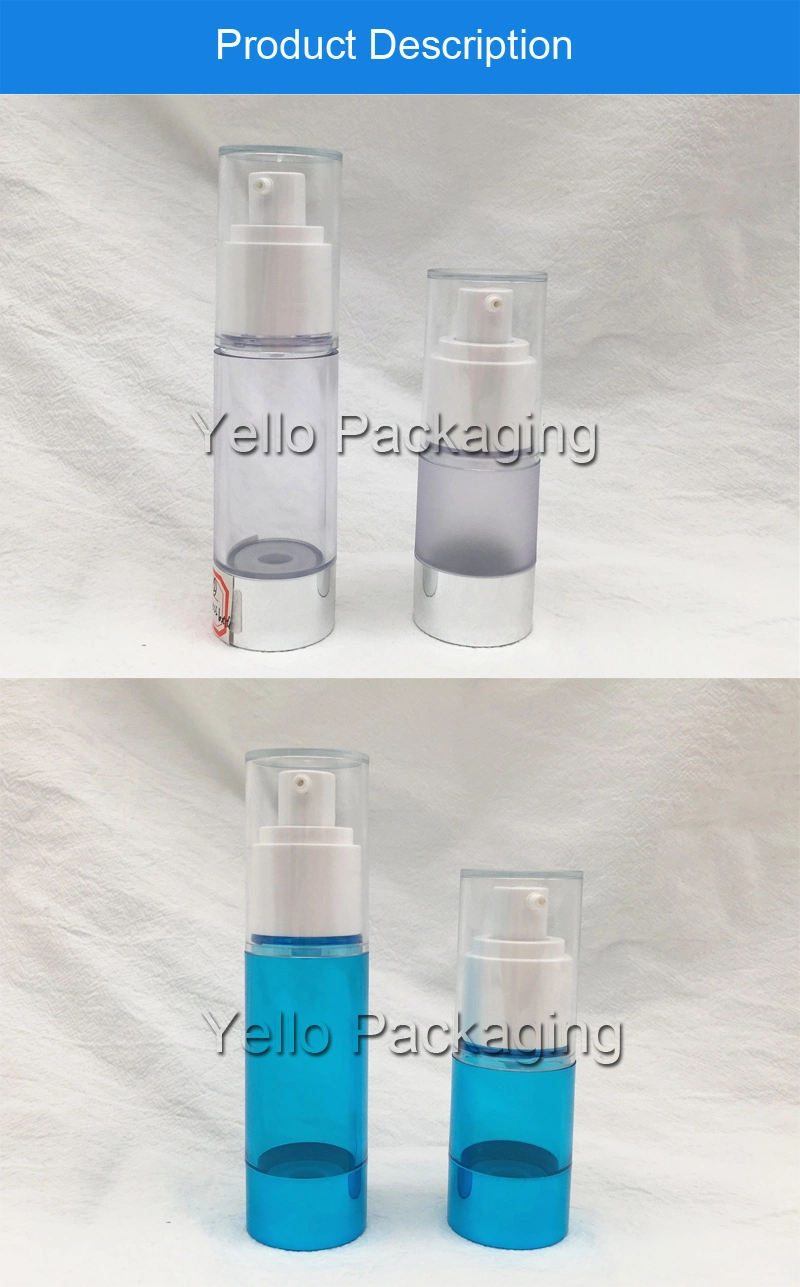 Factory Empty Cosmetic Packaging Airless Lotion Pump Pctg Plastic Bottle