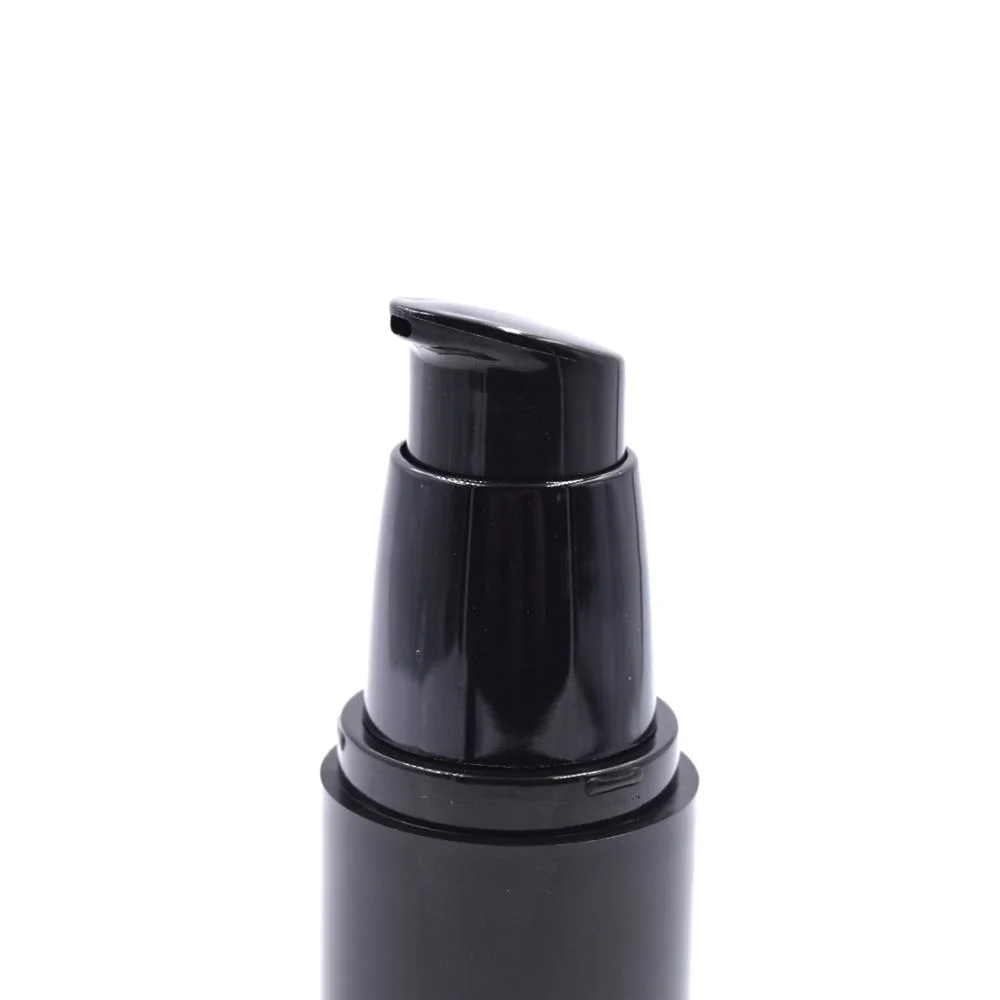 Free Sample Cosmetic Packaging Black Plastic Pump Airless Lotion Bottle 50ml