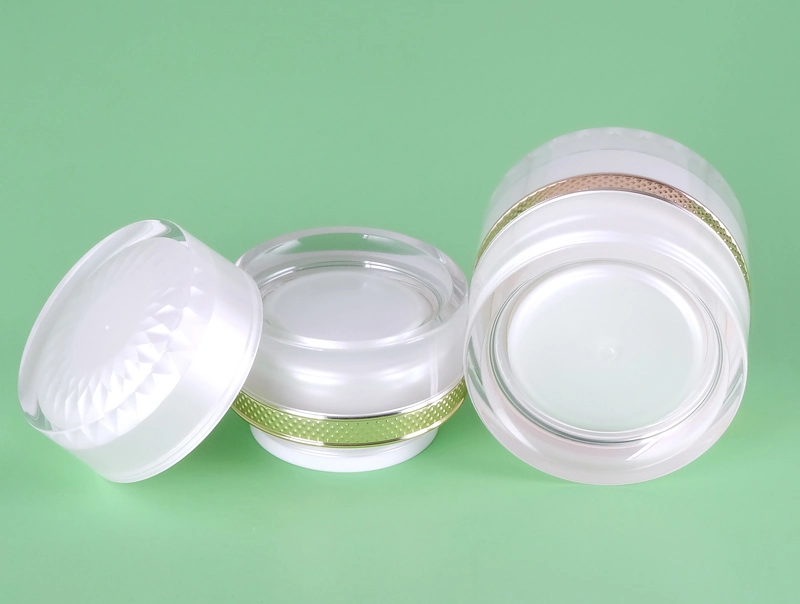 Manufacturer 30g 50g Luxury Skincare Packaging Plastic Acrylic Cosmetic Jar and Cream Jars